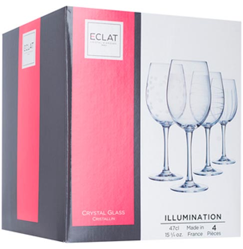 Набор бокалов для вина Illumination 470 мл 4 шт. Cristal Darques 