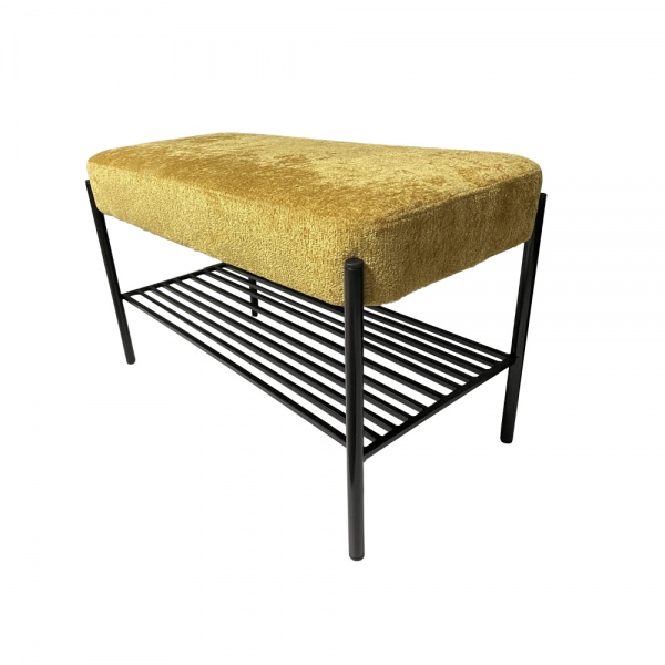 Банкетка Биатрис желтый верх 740x350x450 мм /черный 