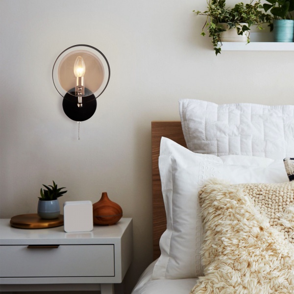 Бра Strotskis Gallo 1x60 Вт E14 черный 70121/1 