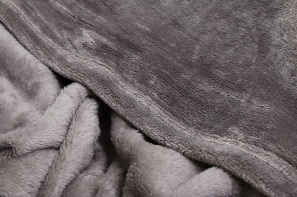 Плед из микрофибры Frannel Solid 200x200 см темно-серый La Nuit 