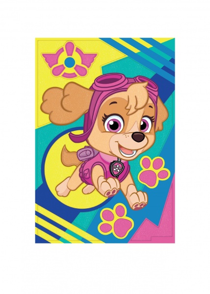 Аплікація Перо Розпис кольоровим піском Скай – відважна льотчиця