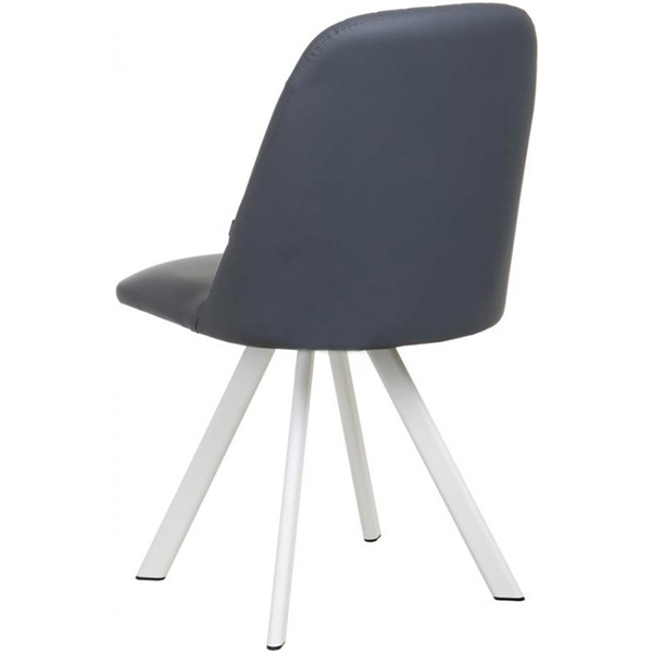 Стул Nowy Styl Milana 4L white (BOX-2) (CH) Eco-70 серый