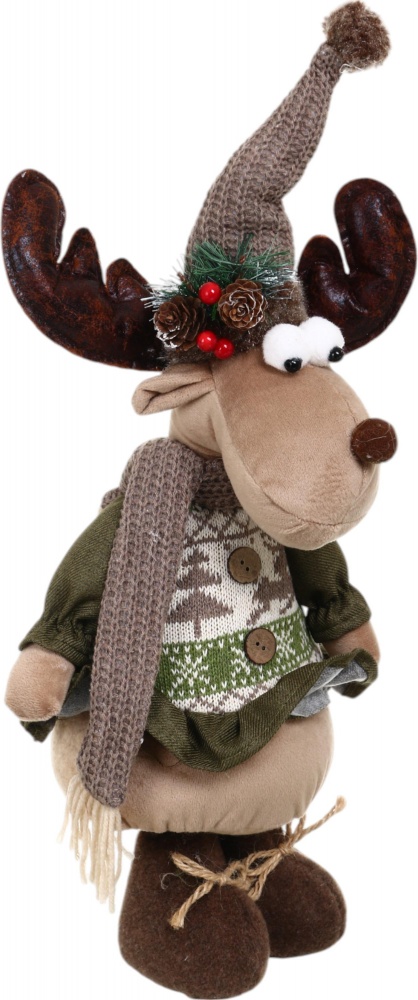 Декорація новорічна Лось що стоїть в асортименті AG24082AB 47 см