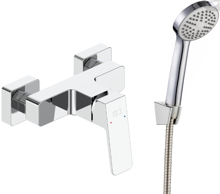 Смеситель для ванны RJ ROD, з душовым гарнитуром, хромированый