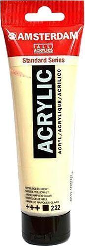 Краска акриловая неаполитанский желтый светлый 222 20 мл Amsterdam Standart Royal Talens