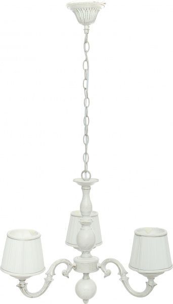 Люстра подвесная Интеркласс НСБ 04-3хХХ-301 3x60 Вт E14 антик/белый Н9446-8 