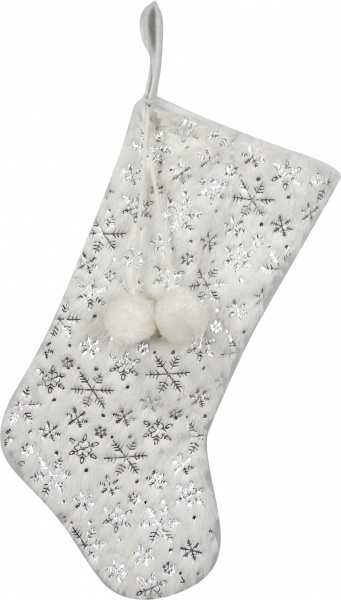 Декорація новорічна SHENZHEN NANSING SCIENCE чобіток різдвяний у сніжинку 50 см 