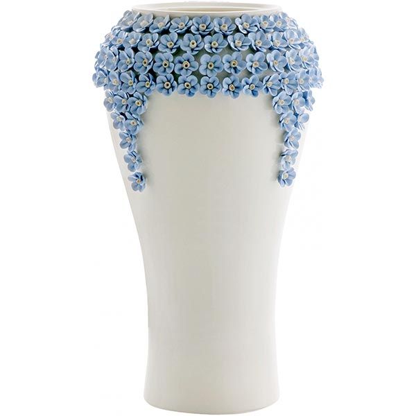 Ваза декоративная Пина сине-белая 38 см