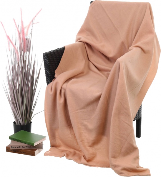 Плед флісовий 125x150 см бежевий UP! (Underprice) 