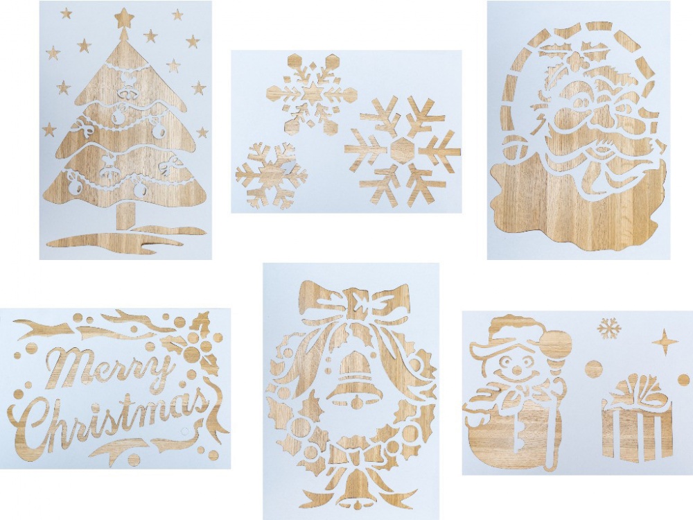 Трафарет Набір трафаретів на вікно, 6 аркушів