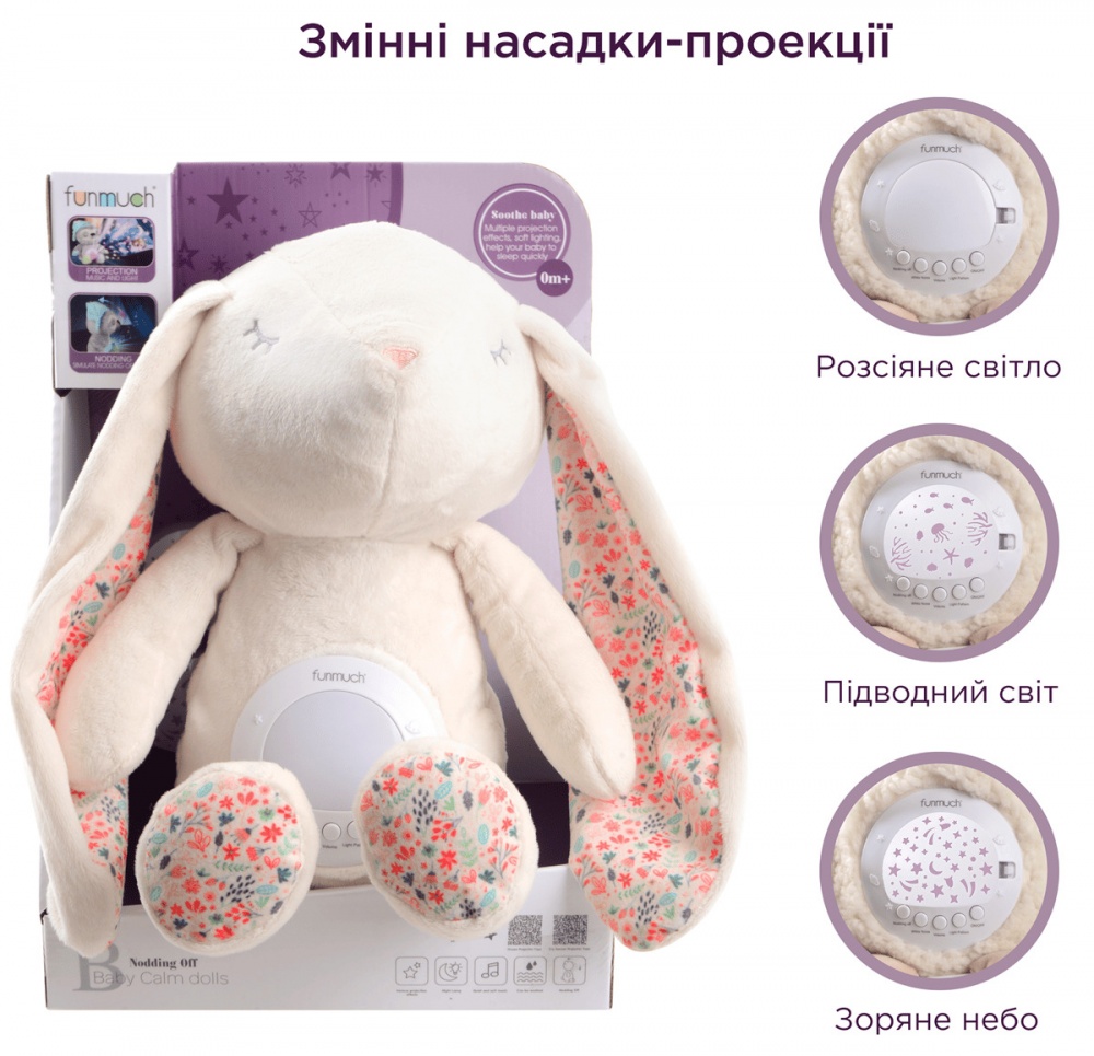 Ночник Funmuch Кролик с функцией укачивания разноцветный FM666-79