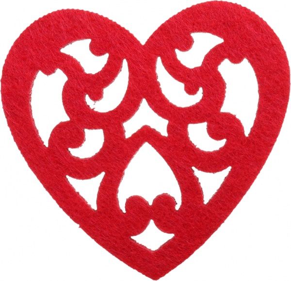 Декор з фетру Серця 5 шт.