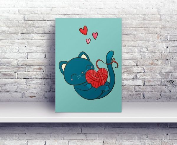 Картина Котик 27x39 см Posterclub 