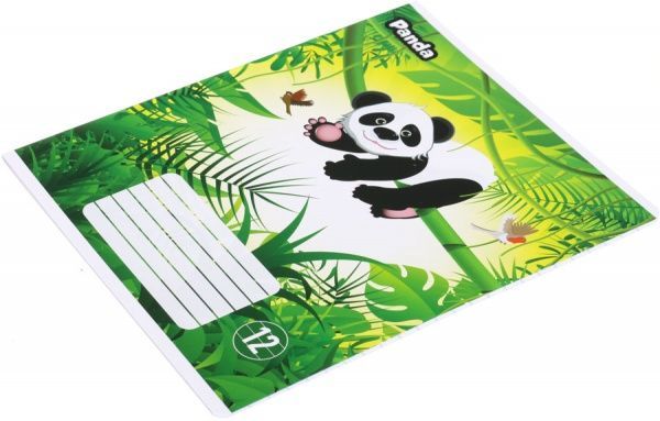 Тетрадь школьная 12 листов в линию Panda