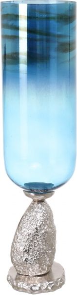 Ваза скляна синій 15х57 см PANACHE