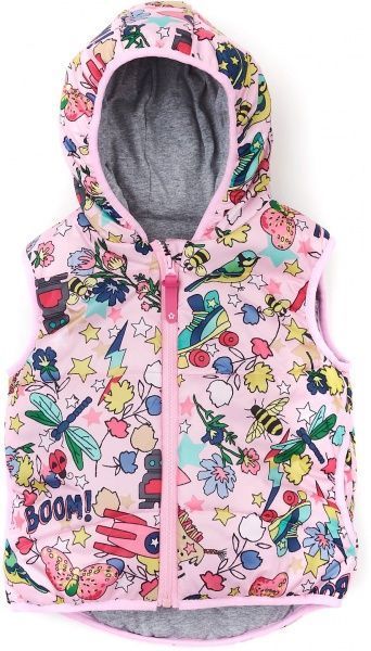 Жилет детский для девочки Соня Boom р.116 розовый с рисунком 