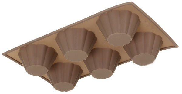 Форма для кексів на 6 шт. Peach&Brown series 29,5х17,5х3 см коричневий Smart Kitchen by Flamberg