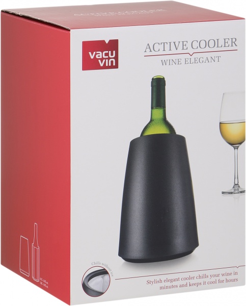 Ведро для охлаждения напитков Active Cooler Wine Elegant Black Vacu Vin