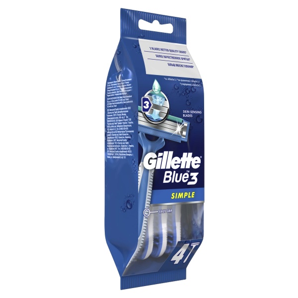 Станки одноразові Gillette Blue 3 Simple 4 шт.