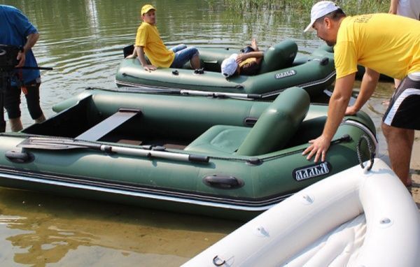 Крісло надувне для човна Ладья ПВХ ЛКН-190-220 зелений