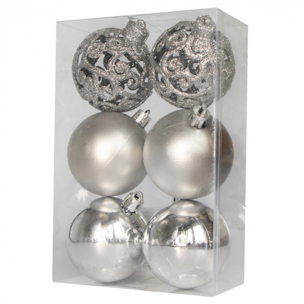 Набір ялинкових куль Девілон 251703 d60 мм 6 шт./уп. 