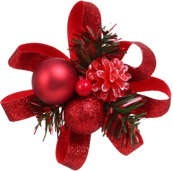 Набор подвесок Бантики 28х10.5 см 3 шт. красный NY21138