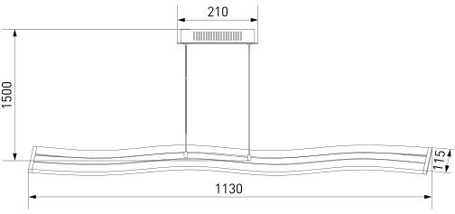 Люстра світлодіодна Strotskis Flexure 36 Вт хром 90071/1 
