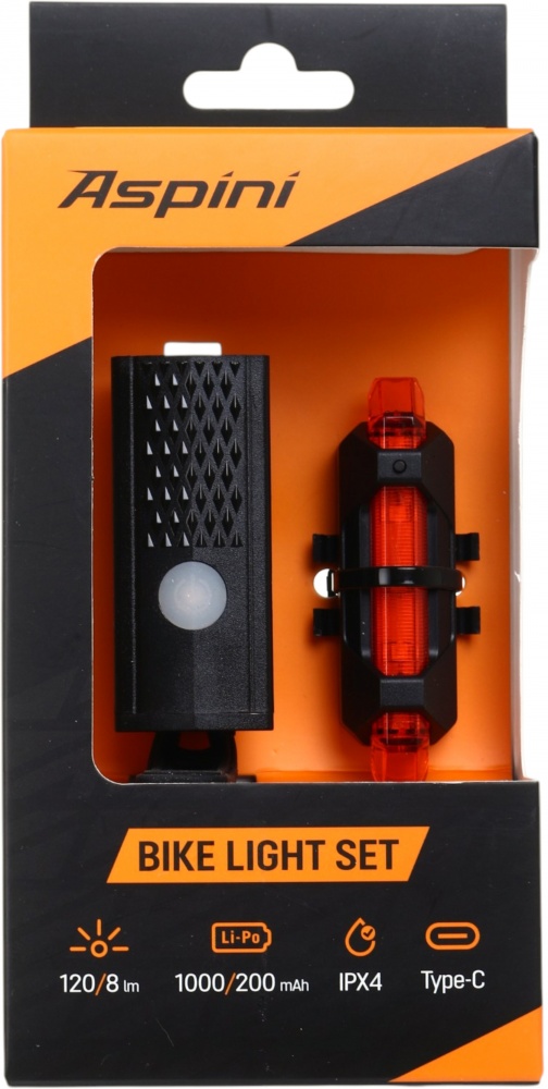 Набор фонарей Aspini 120 Lm SL-120-8-BLK