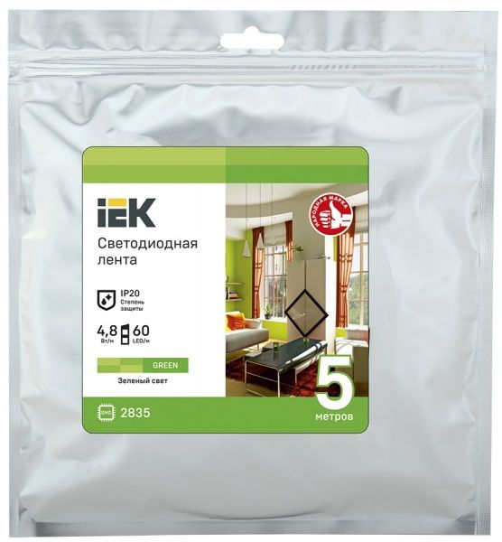 Стрічка світлодіодна 4,8 Вт IP20 12 В зелений LSR1-5-060-20-3-05 