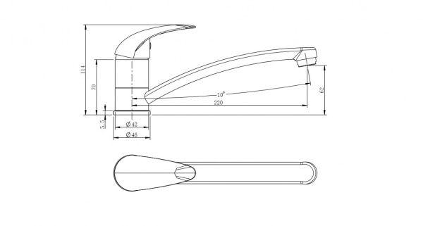 Смеситель для кухни Koller Pool DS01000S