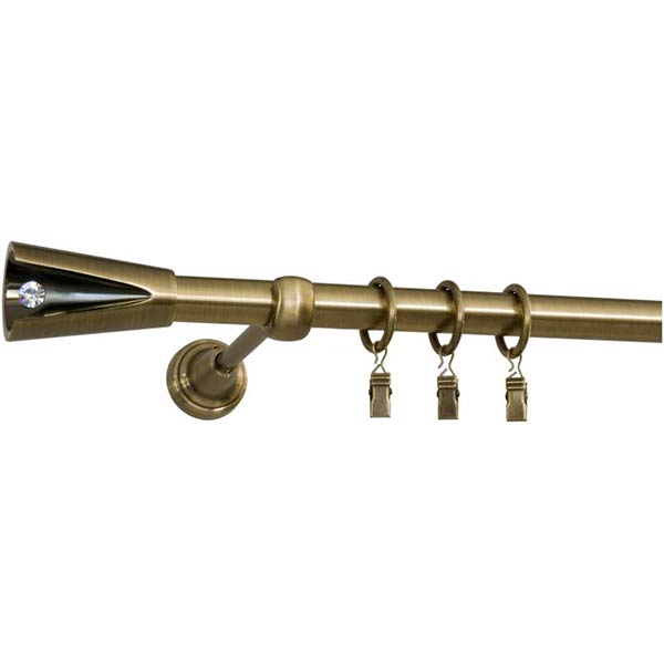 Карниз Bojanek Fuego одинарний укомплектований d19 мм 200 см антична бронза 