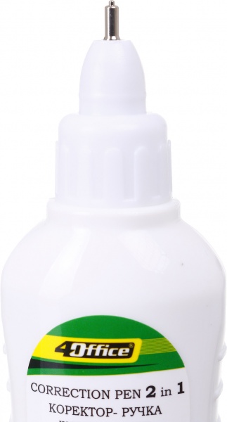Корректор 4Office 2 в 1 клапан пишущий узел + кисточка 10мл 4-429
