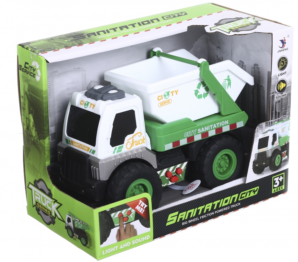 Автомобіль фрикційний JINHENG Місто сміттєвоз 26х13х18.5 см BOP1293311