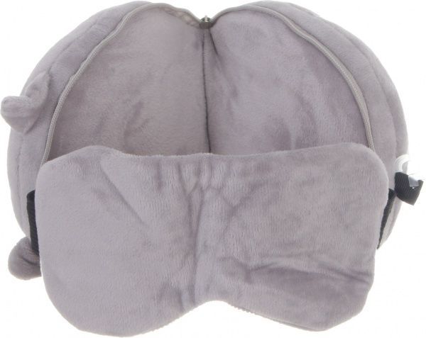 Подушка дорожная Котенок с маской серый Home Line