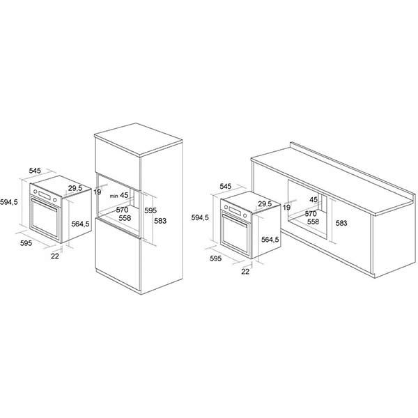 Духовой шкаф электрический Pyramida F 120 BL/R