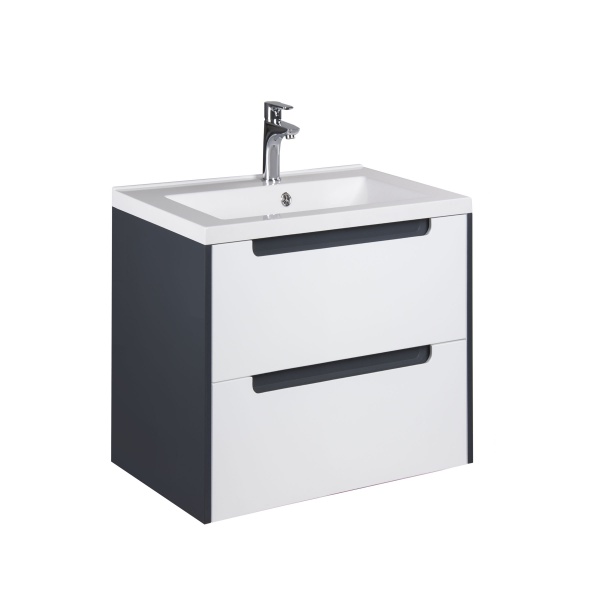 Тумба подвесная Мойдодыр Paula 60-A с умывальником Cosmopolitan 60