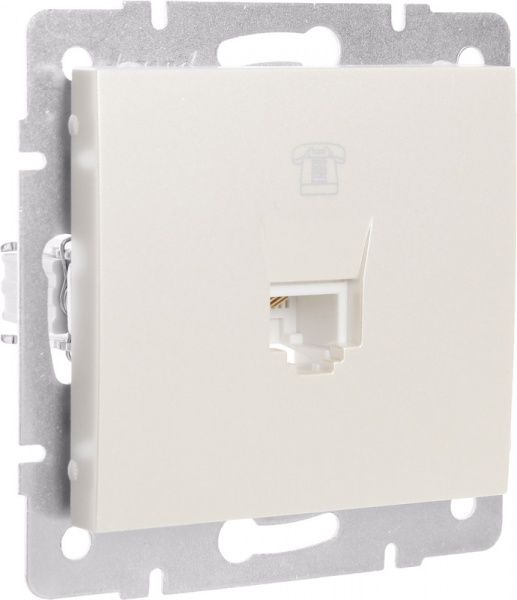 Розетка телефонна Lezard Rain перлинно-білий 703-3088-137