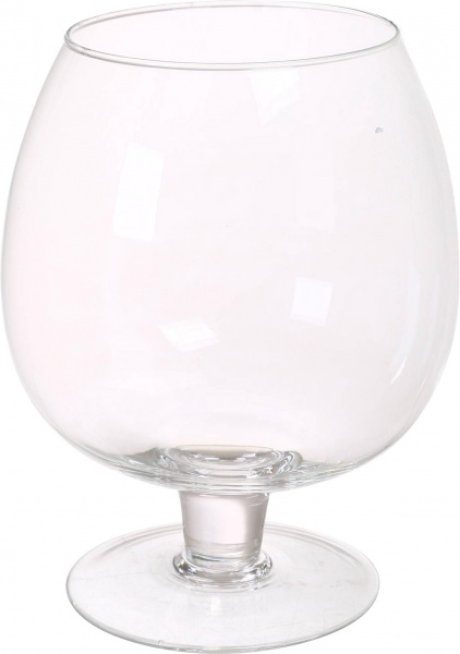 Ваза скляна Коньячна прозора h22 d17,5 22 см 