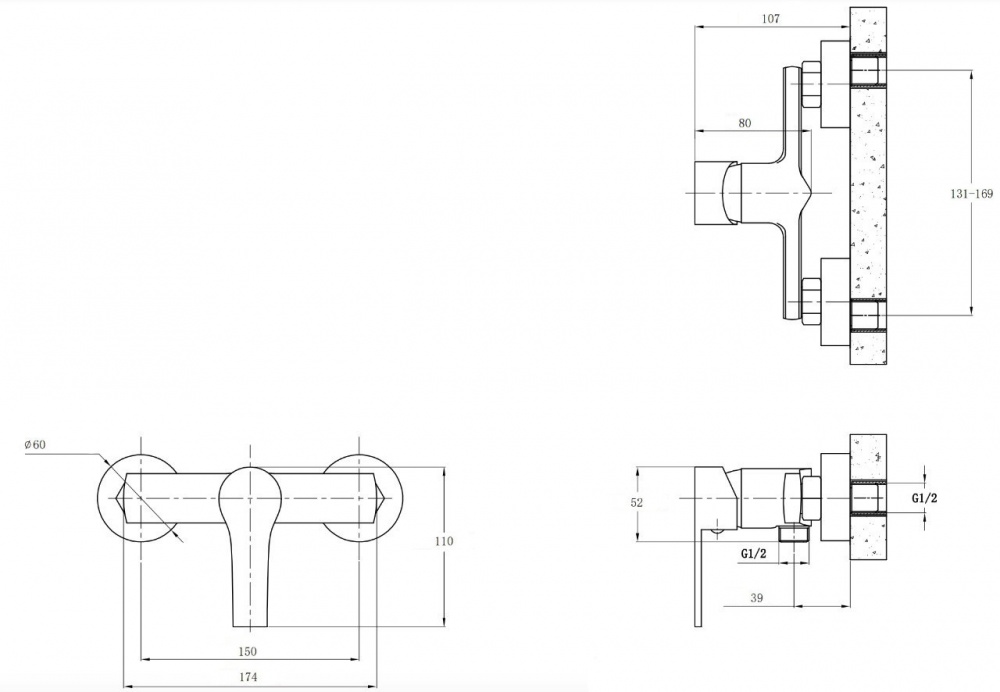Смеситель для душа Mixxen MOZART MXYA0702