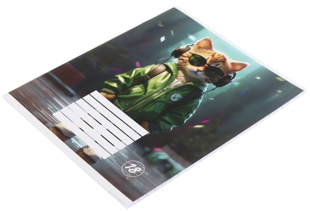 Тетрадь школьная Cats24 18 листов скоба линия Nota Bene