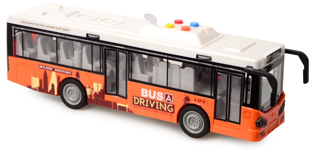 Автобус CARS S помаранчевий 1:16 (інерція, звук, світло, двері відчиняються) 1:16 CJ-4073621