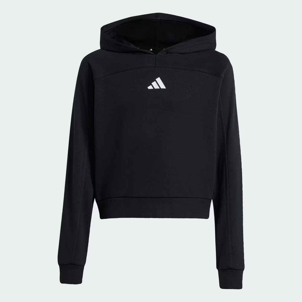 Джемпер Adidas JG GLAM SWT BLACK/SILVMT KB7047 р.152 чорний