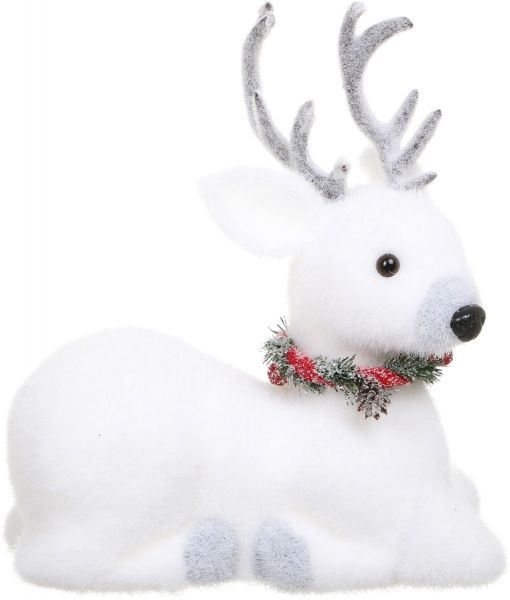 Декоративная фигура Олень с веночком RS1D1989 23 см 