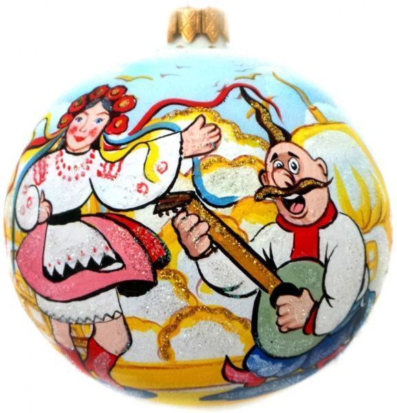 Куля скляна Українська d100 К-395-100 білий