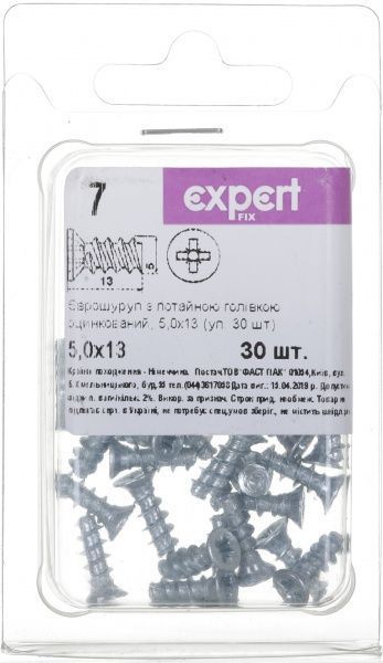 Єврошуруп 5,0х13 мм 30 шт.