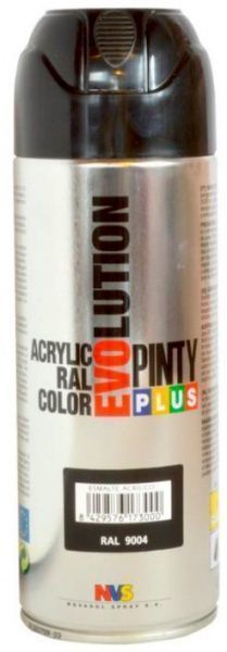 Краска аэрозольная акриловая (Ral 9004) 400 мл Evolution PINTYPLUS