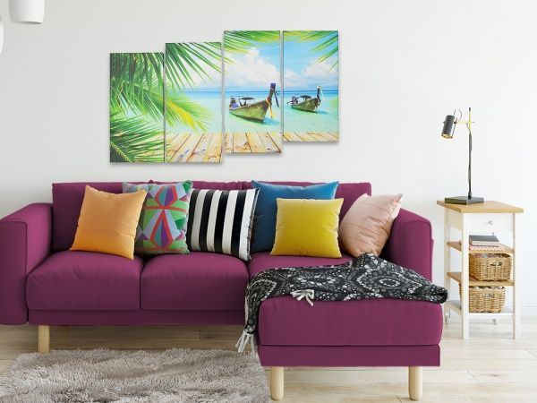 Картина модульна 4 частини Пальми МК108 60x100 см MK108 