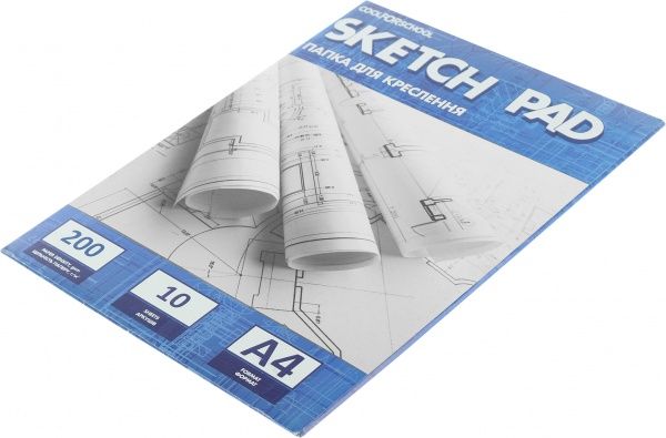 Папка для черчения А4 200 г/м2 10 листов CF32009 Cool For School