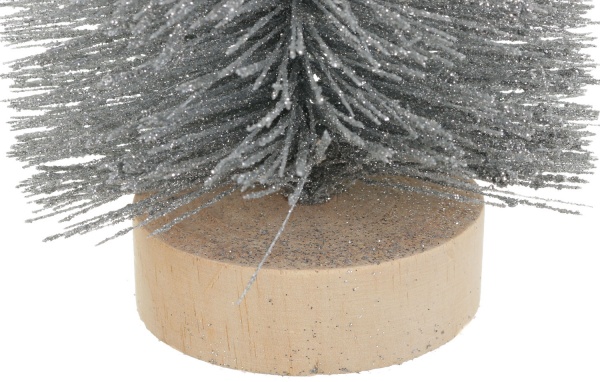 Ялинка декоративна настільна срібна 13x40 см