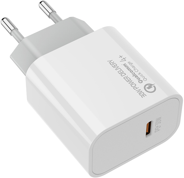 Зарядний пристрій ColorWay Power Delivery Port PPS USB Type-C (30W) white (CW-CHS038PD-WT) 